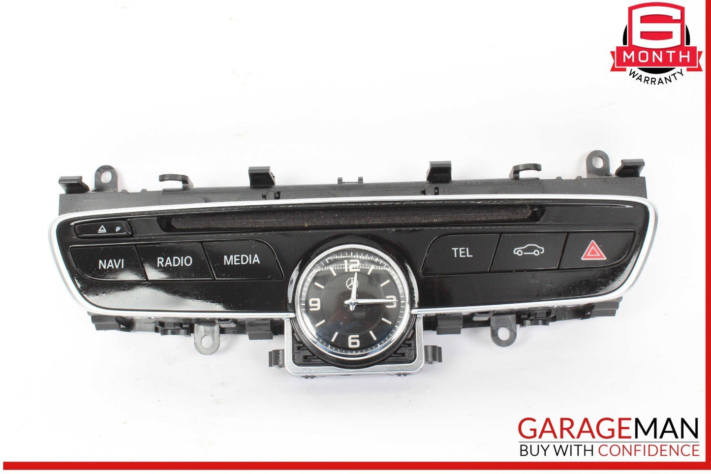 15-18 Mercedes W205 C300 Center Dashboard Hazard Control Switch w/ Clock Assy