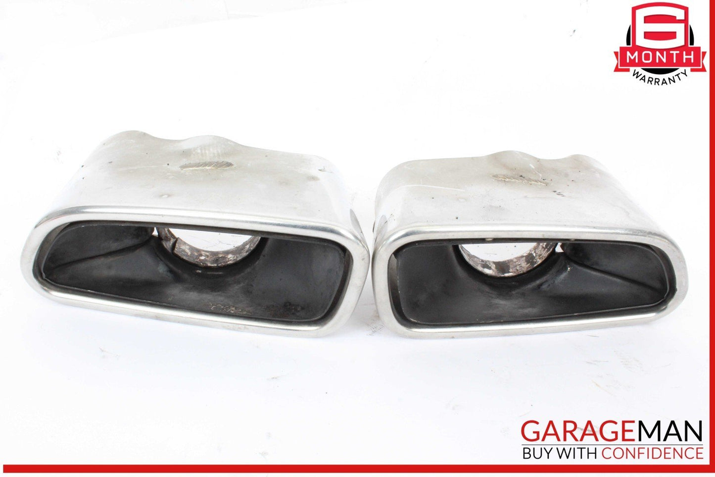 09-19 Mercedes R172 SLK250 Rear Bumper Exhaust Muffler Tips Set of 2 OEM