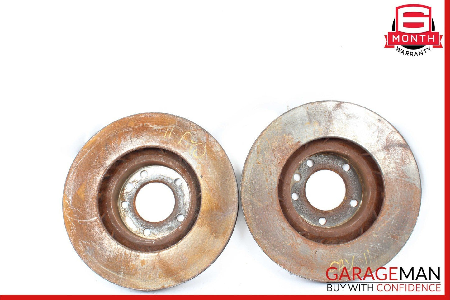 11-18 Porsche Cayenne 958 S Front Right & Left Side Brake Rotor Disc Set of 2 Pc