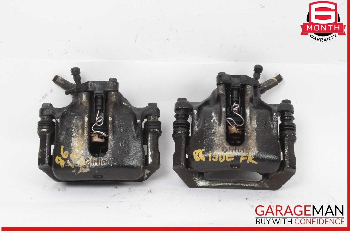86-93 Mercedes W201 190E 190D Front Left and Front Right Side Brake Caliper Set