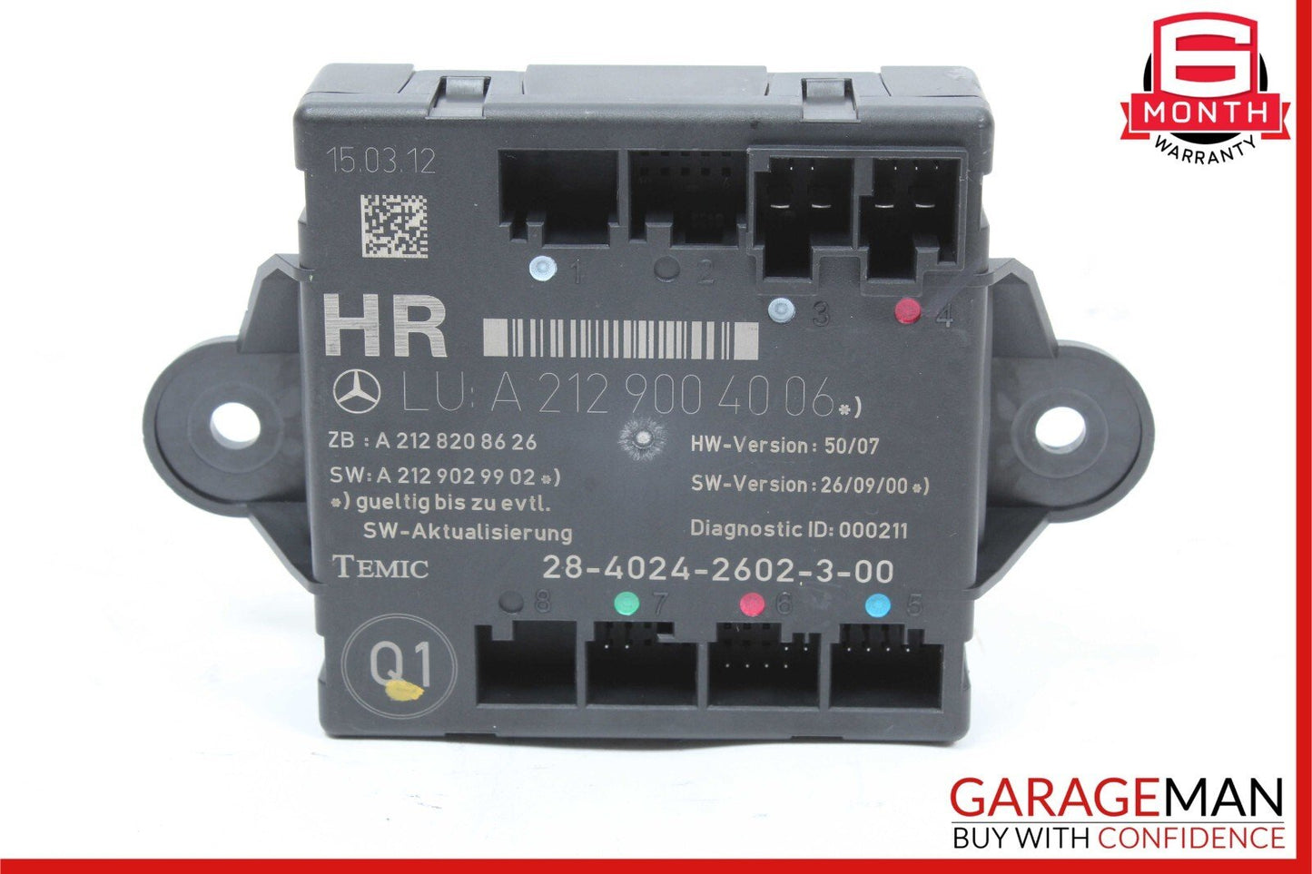 08-14 Mercedes W204 C250 C300 Rear Right Side Door Control Module Unit