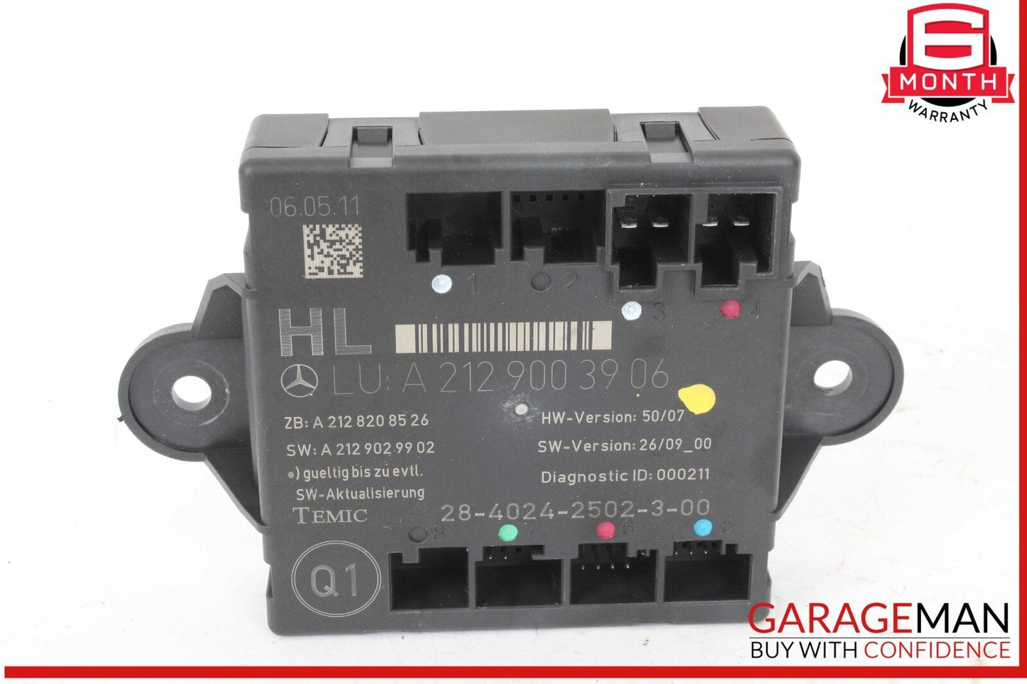 08-18 Mercedes W204 C250 Rear Left Side Door Control Module 2129003906 OEM