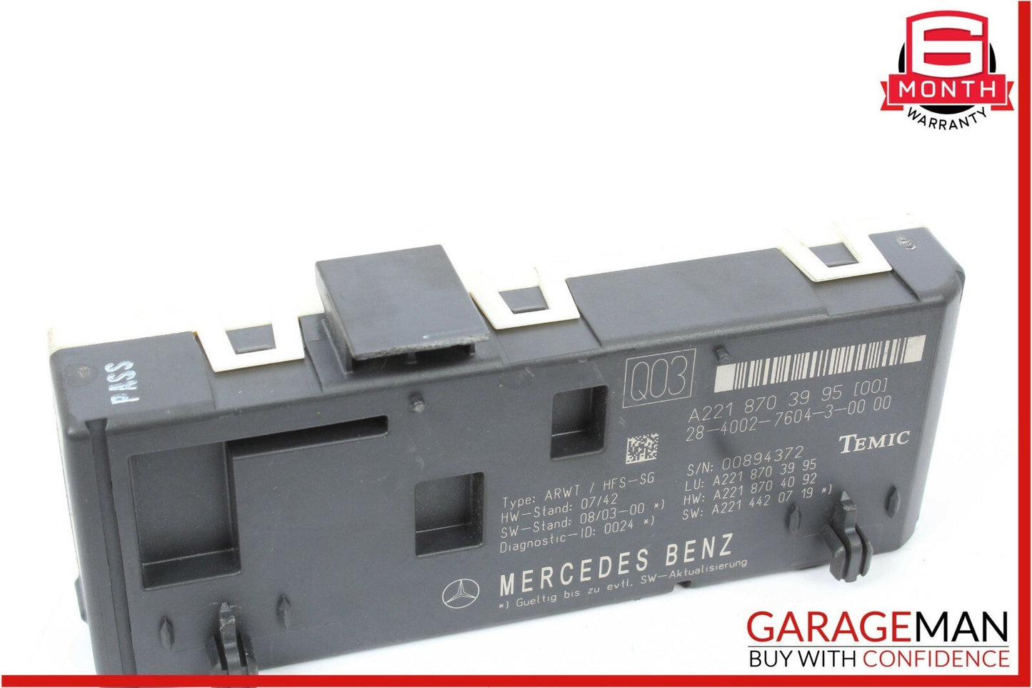 07-13 Mercedes W216 CL550 S550 Trunk Release Remote Open Close Module Unit OEM