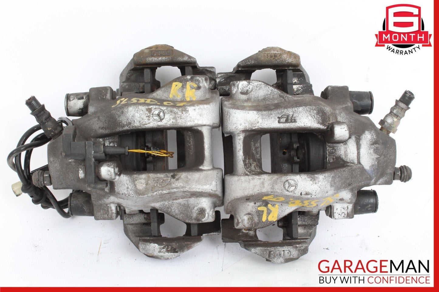 07-12 Mercede R230 SL550 Rear Left & Right Brake Caliper Calipers Set OEM