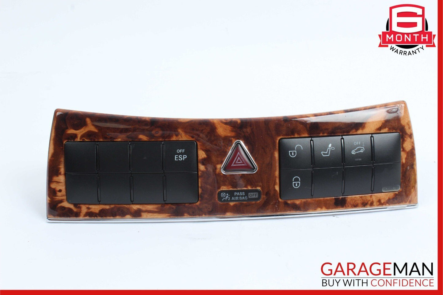 05-09 Mercedes CLK350 CLK500 CLK550 Center Dashboard Control Switch Control Wood