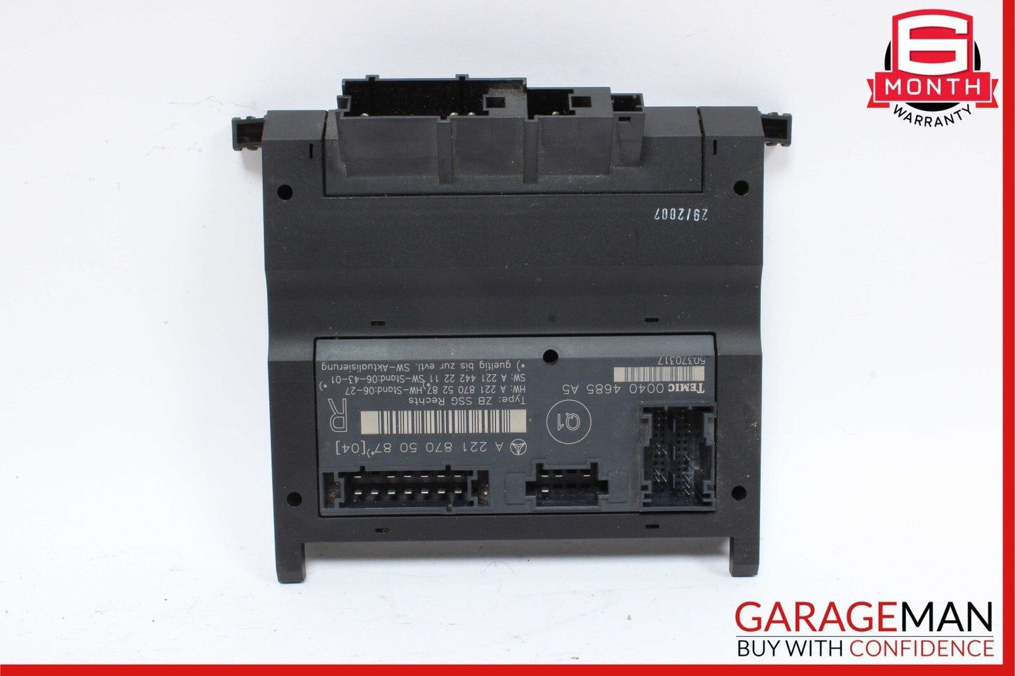 07-13 Mercedes W221 S550 S65 AMG Front Right Side Under Seat Control Module OEM