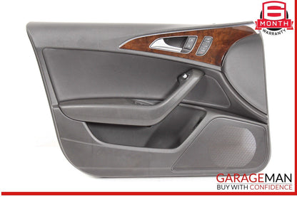 12-18 Audi A6 S6 Front Left Driver Side Interior Door Panel OEM
