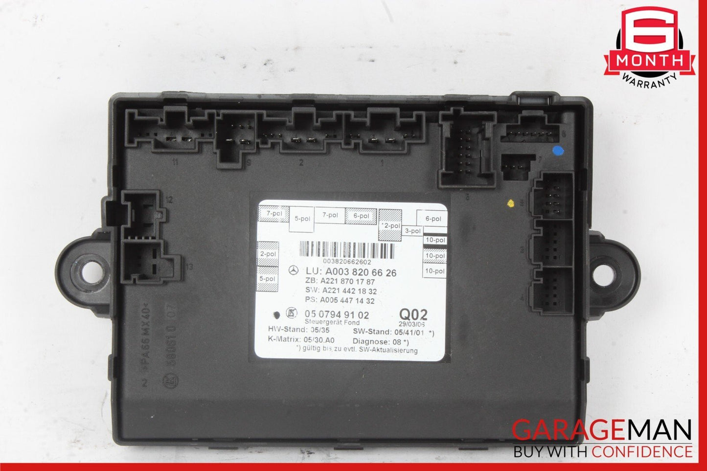 07-09 Mercedes W221 S550 S65 AMG Rear Left Or Right Side Door Control Module OEM