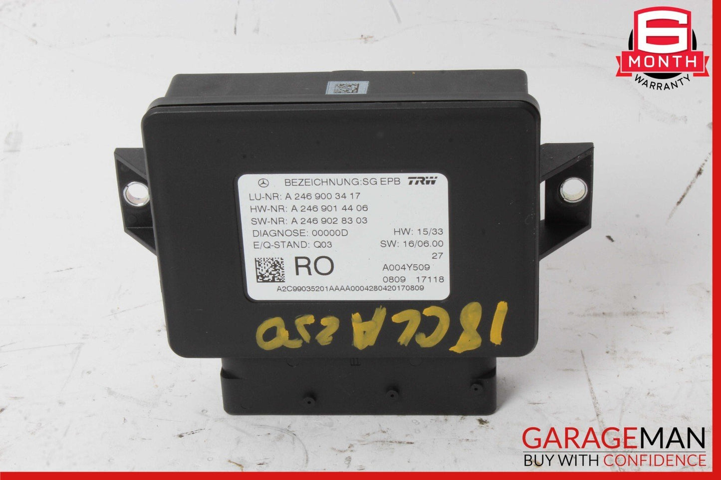 12-20 Mercedes W117 CLA250 SLK350 Hand Parking Brake Control Module Unit OEM