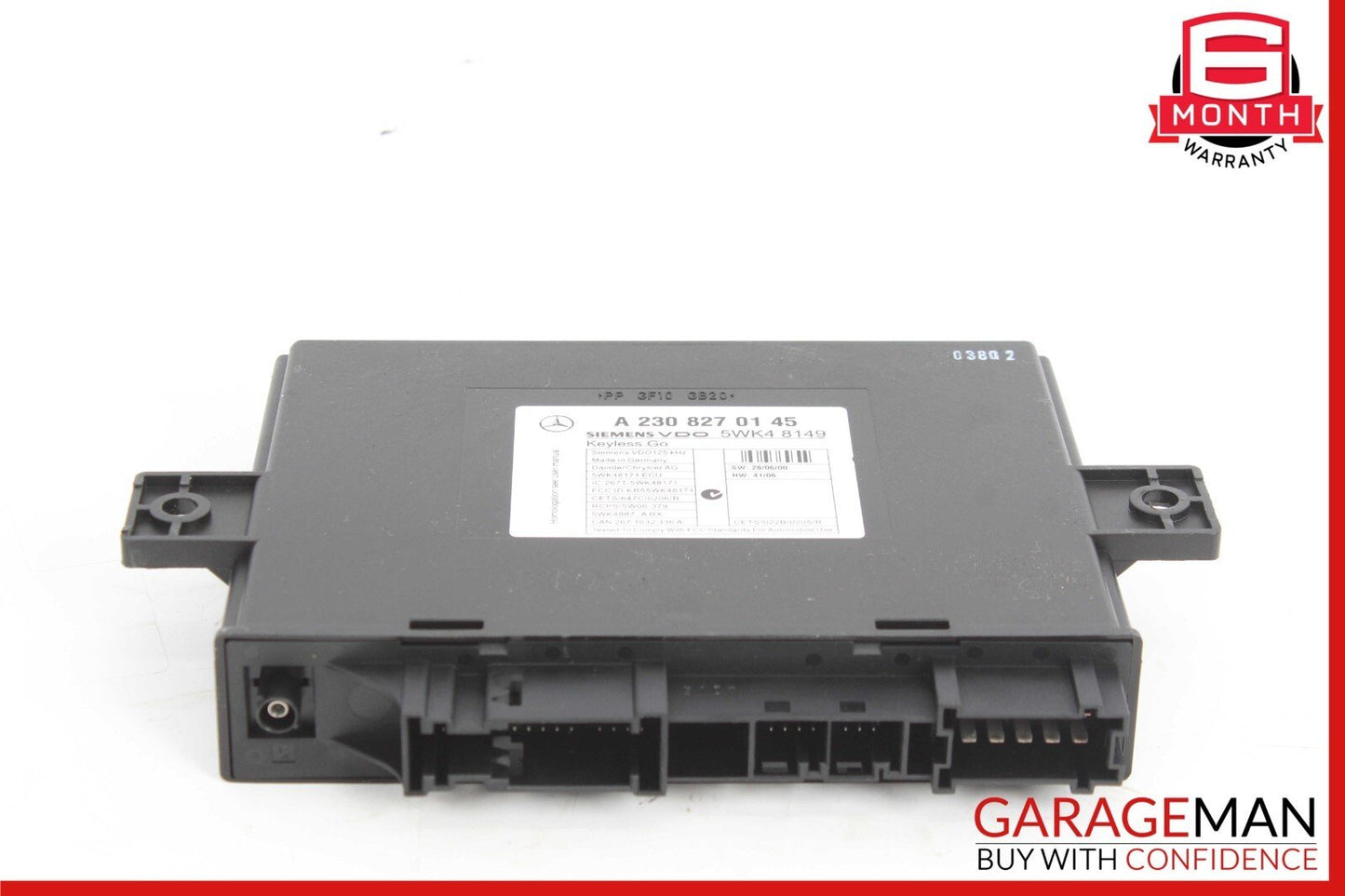 07-12 Mercedes R230 SL550 SL500 Keyless Go Entry Control Module Unit