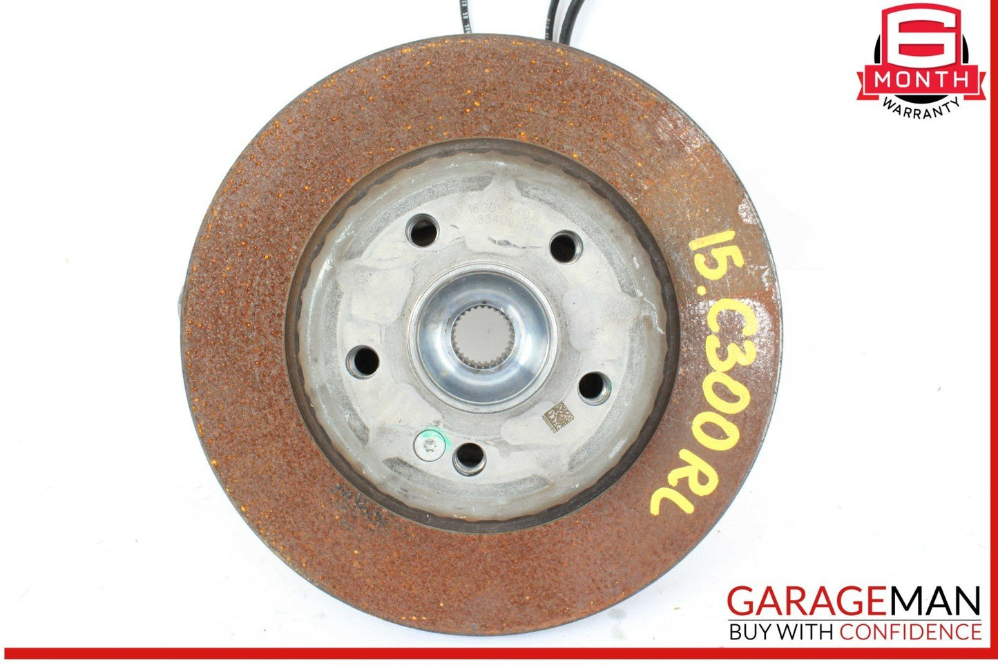 15-20 Mercedes W205 C300 Rear Left Side Wheel Spindle Knuckle w/ Rotor Disc OEM