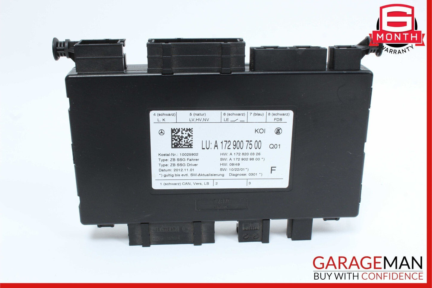 08-18 Mercedes W212 E350 SLK250 C250 Front Left Side Seat Control Module Unit