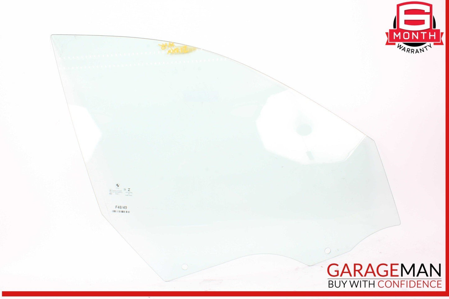 16-22 BMW X1 Front Right Passenger Side Door Window Glass OEM