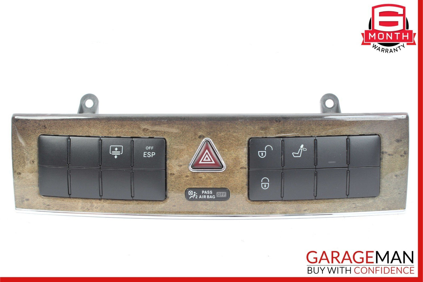 05-07 Mercedes W203 C230 Dashboard Dash Control Switch Panel Trim Wood OEM