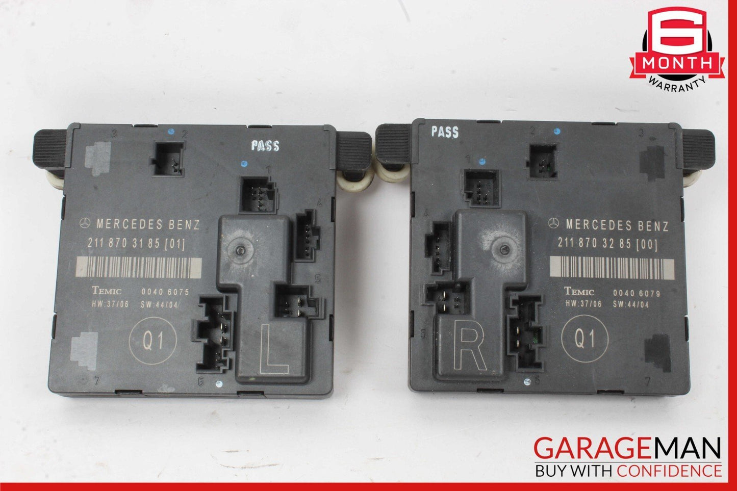 03-09 Mercedes W211 E350 E320 Rear Right & Left Side Door Control Module Set