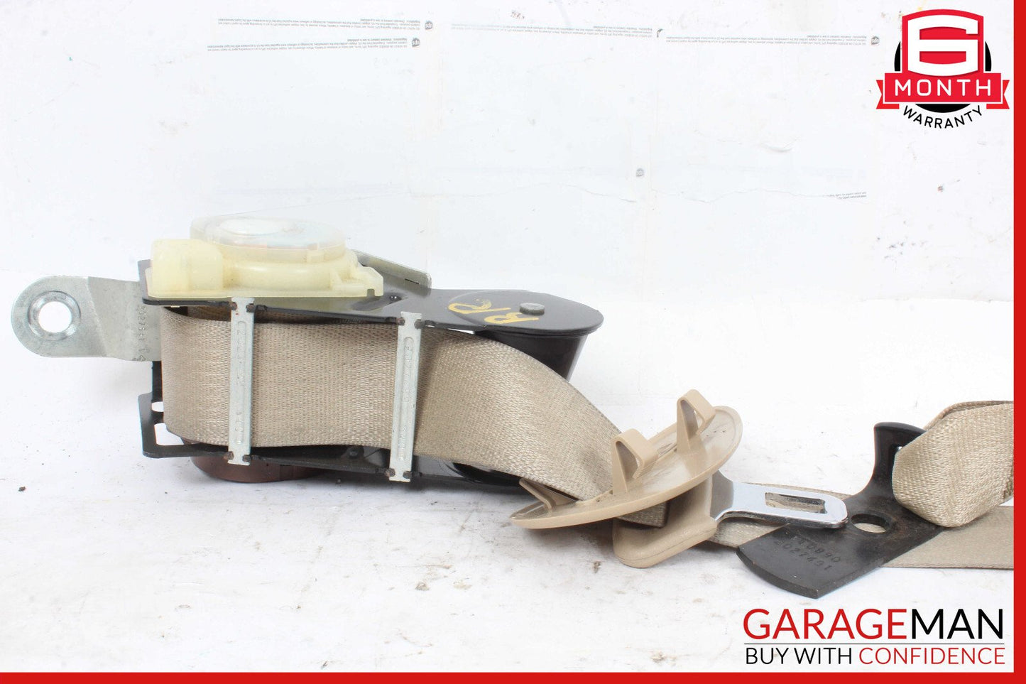 05-11 Cadillac STS Rear Right Seatbelt Seat Belt Retractor Beige OEM
