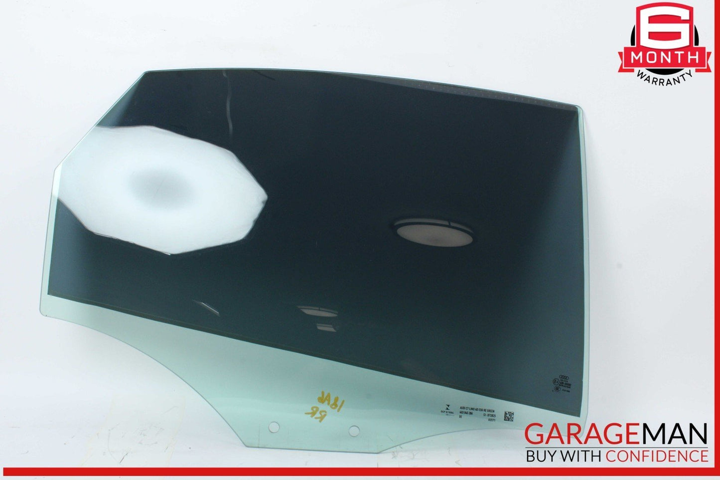 12-18 Audi A6 Rear Right Side Door Window Auto Glass OEM