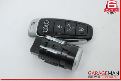 17-24 Audi Q7 Engine Start-Stop Control Ignition Switch Button w/ Key OEM