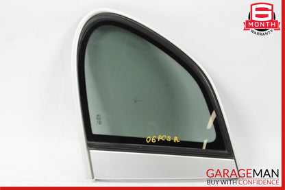 03-10 Porsche Cayenne 955 957 Rear Right Door Quarter Window Glass Panel Assy