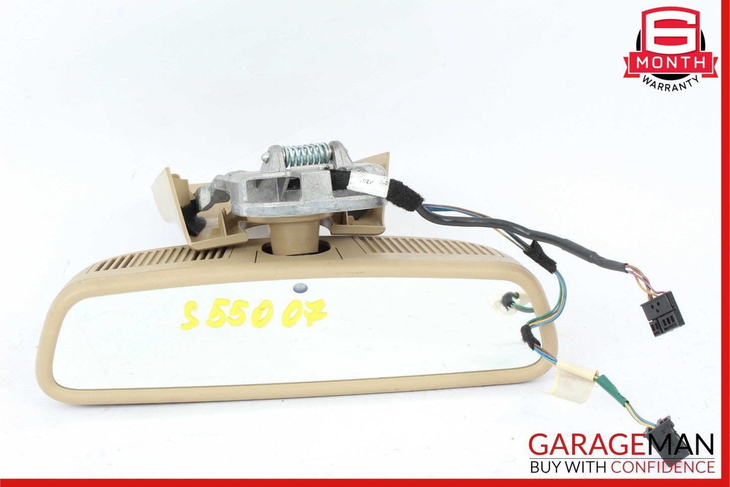 07-09 Mercedes W221 S550 S600 S63 AMG Interior Top Rear View Mirror Brown OEM