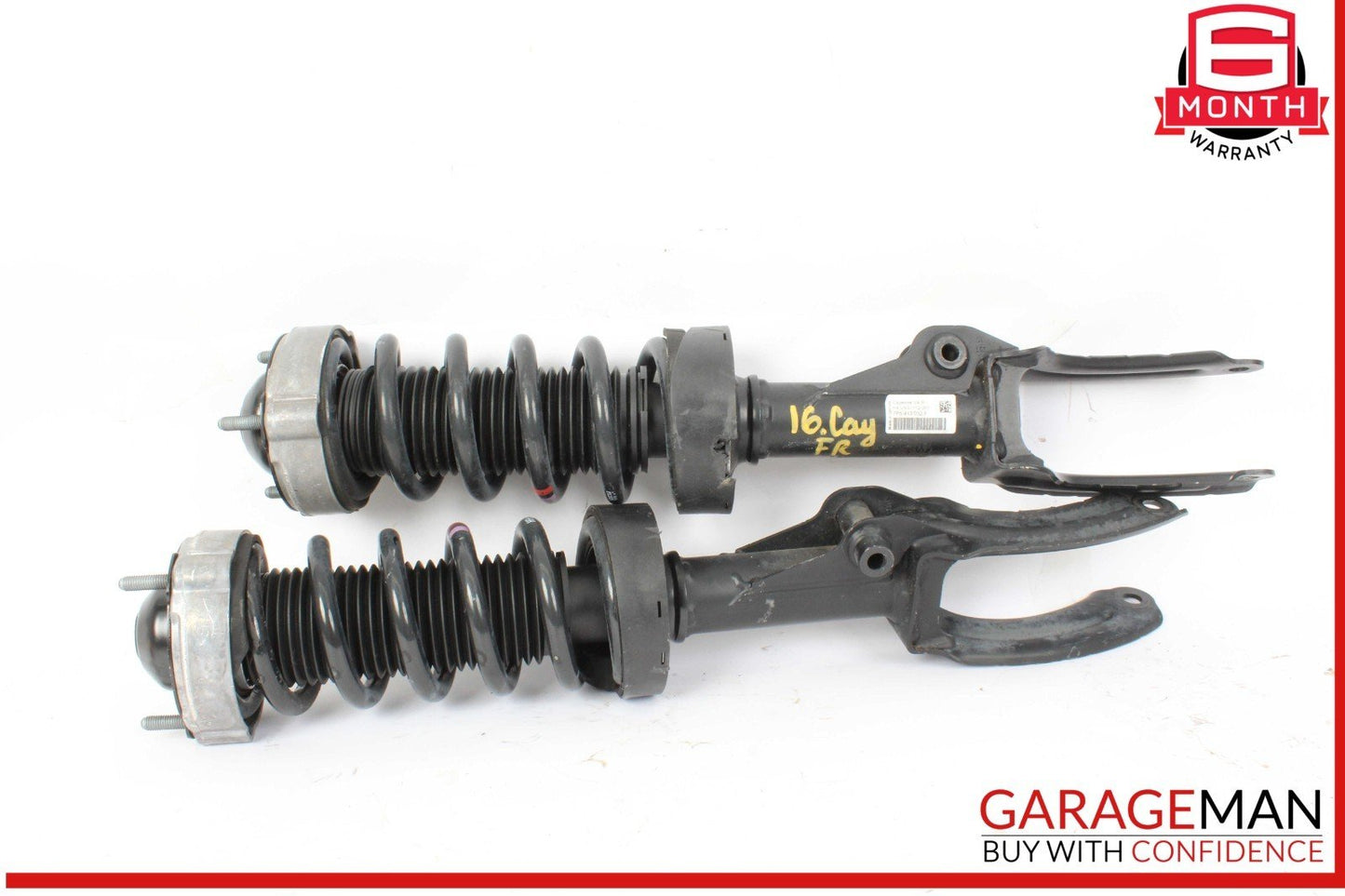 11-18 Porsche Cayenne 958 Front Right and Left Side Shock Strut Absorber Set OEM