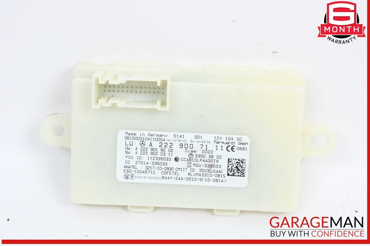 14-19 Mercedes W205 C300 S600 GLC350 S550 Keyless Go Entry Control Module OEM