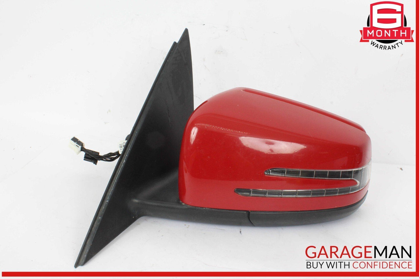 12-15 Mercedes W204 C250 C350 Front Left Side Mirror Rear View Door Red OEM