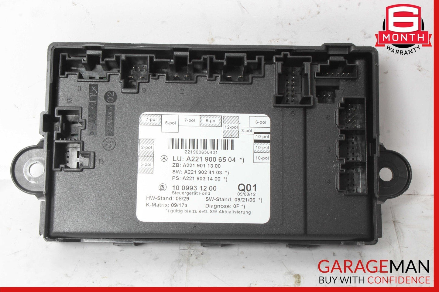 07-13 Mercedes W221 S550 S400 Rear Right / Left Side Door Controller Module Unit