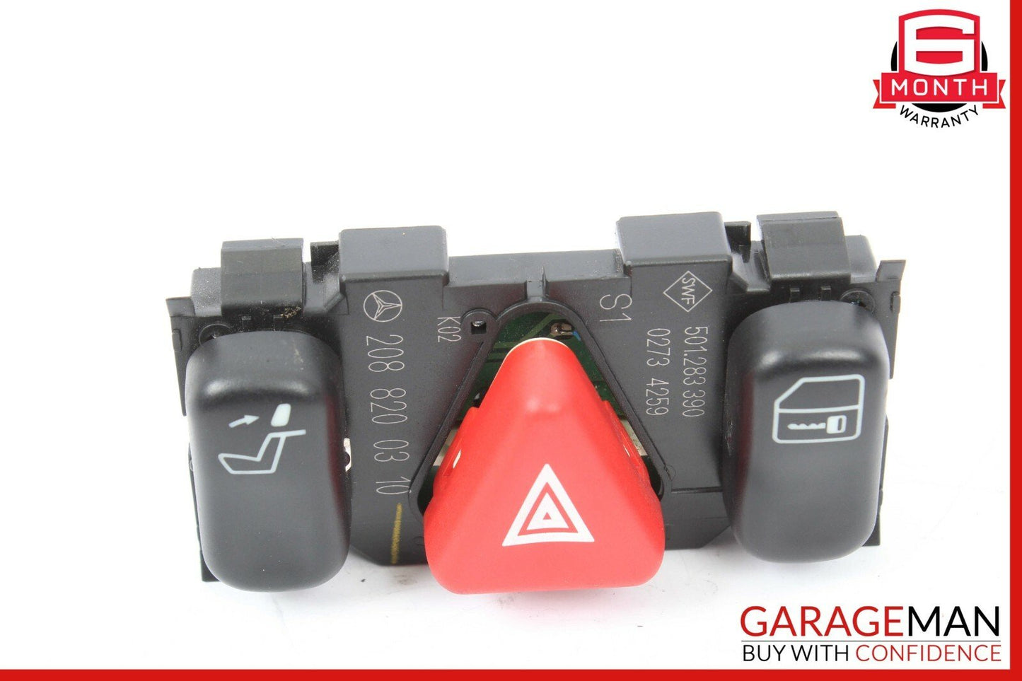 98-02 Mercedes E430 CLK430 Hazard Light Door Lock Switch Control Panel