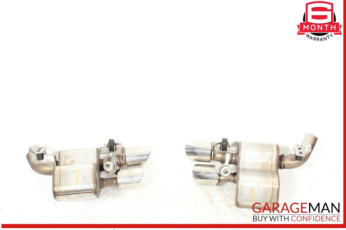 14-17 Maserati Ghibli Rear Left & Right Side Exhaust Muffler Tip Pipe Set of 2