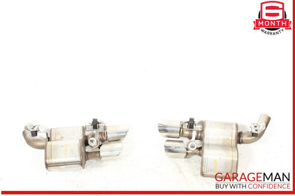 14-17 Maserati Ghibli Rear Left & Right Side Exhaust Muffler Tip Pipe Set of 2