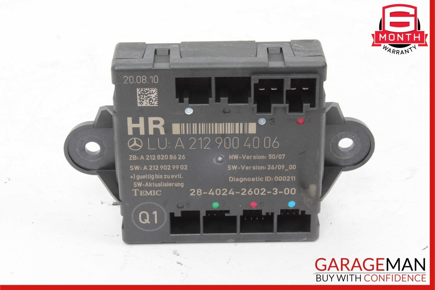 08-18 Mercede W204 C250 C300 GLK350 Rear Right Side Door Control Module OEM