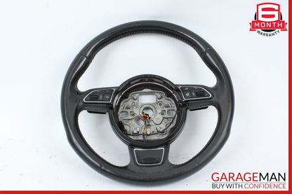 12-18 Audi A6 Steering Wheel w/ Paddle Shifter & Control Switch Assembly Black