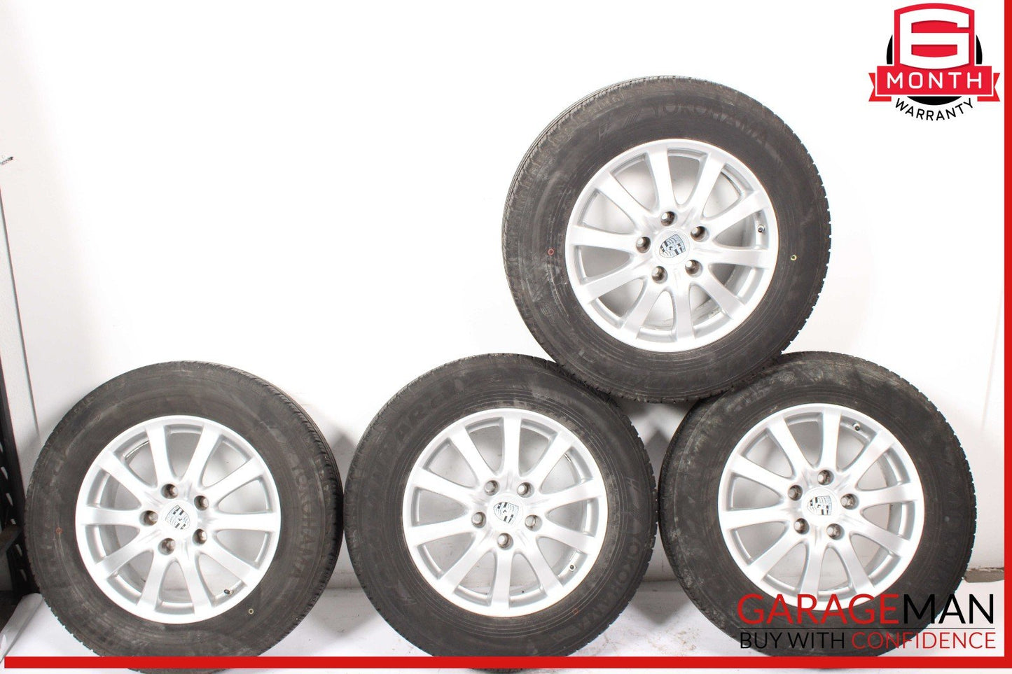 03-10 Porsche Cayenne 955 957 Complete Wheel Tire Rim Set 7.5J x 17 ET53 OEM