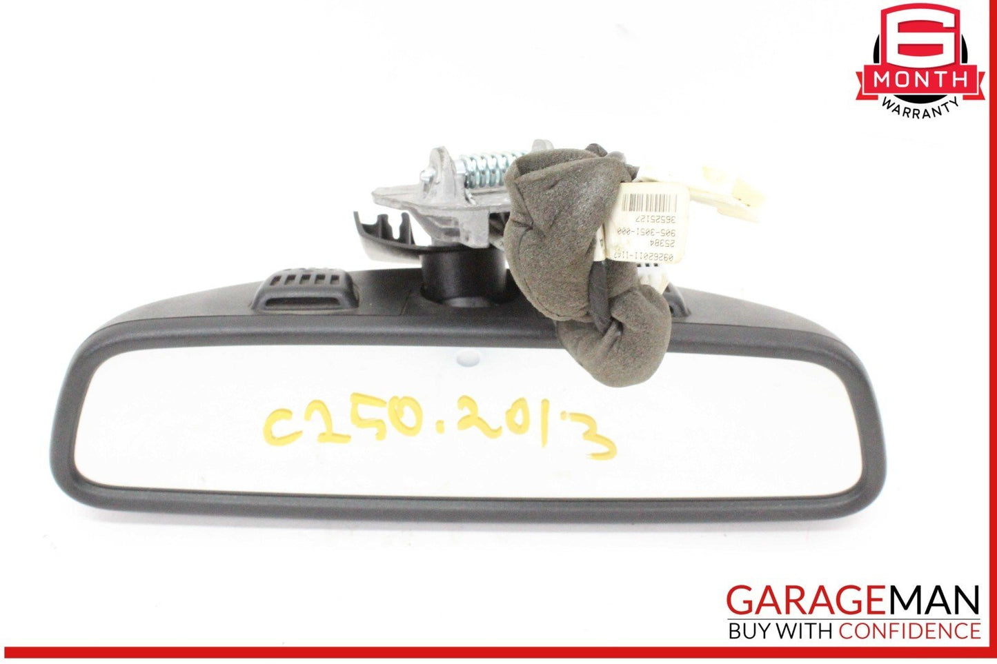 12-17 Mercedes W204 C250 CGI E350 Top Upper Interior Rear View Mirror Black OEM