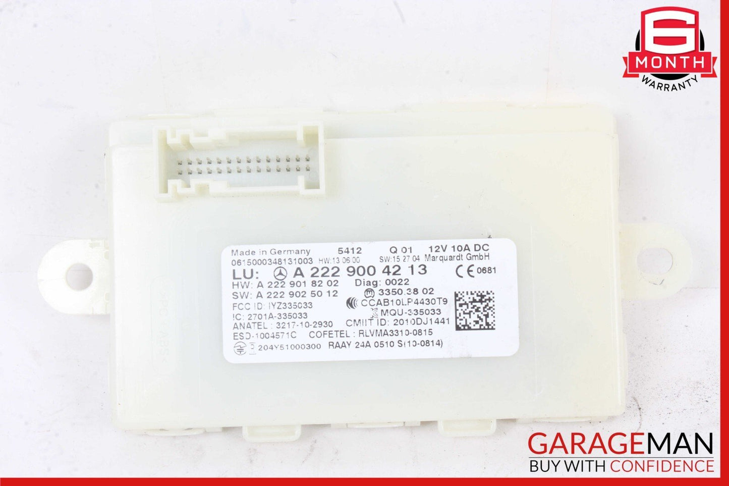 14-19 Mercedes W205 C300 S600 GLC350 S550 Keyless Go Entry Control Module OEM