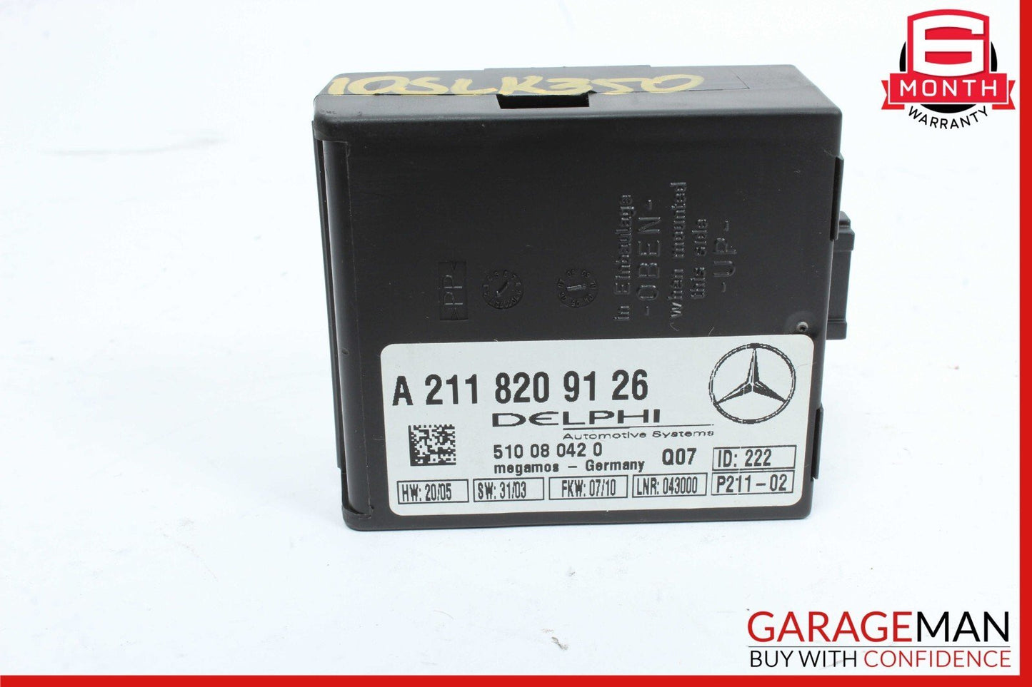 03-12 Mercedes R171 SLK350 SL500 Anti Theft Alarm Signal Control Module Unit