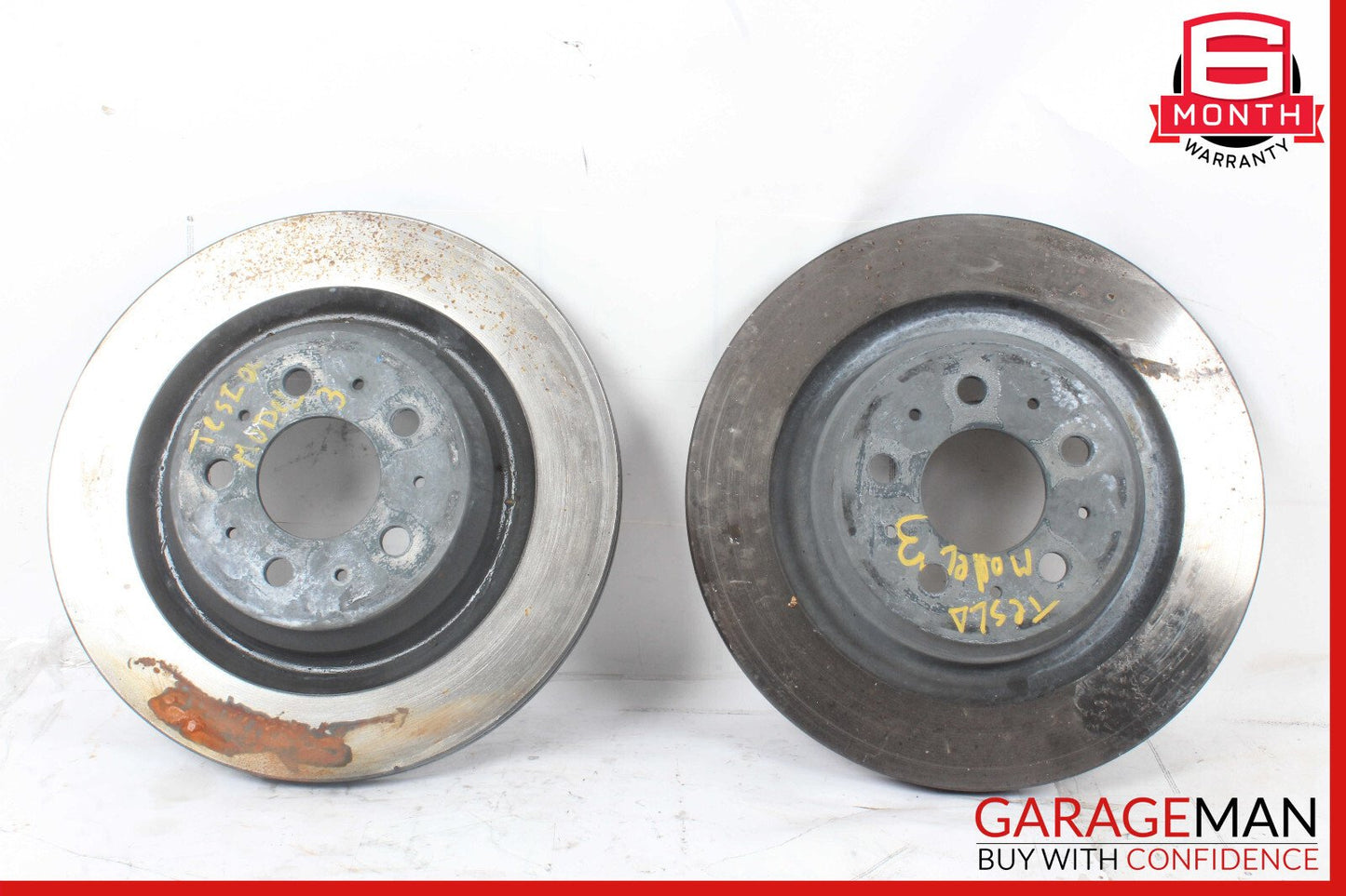 17-23 Tesla Model 3 Rear Left & Right Brake Rotors Disc Set of 2 OEM