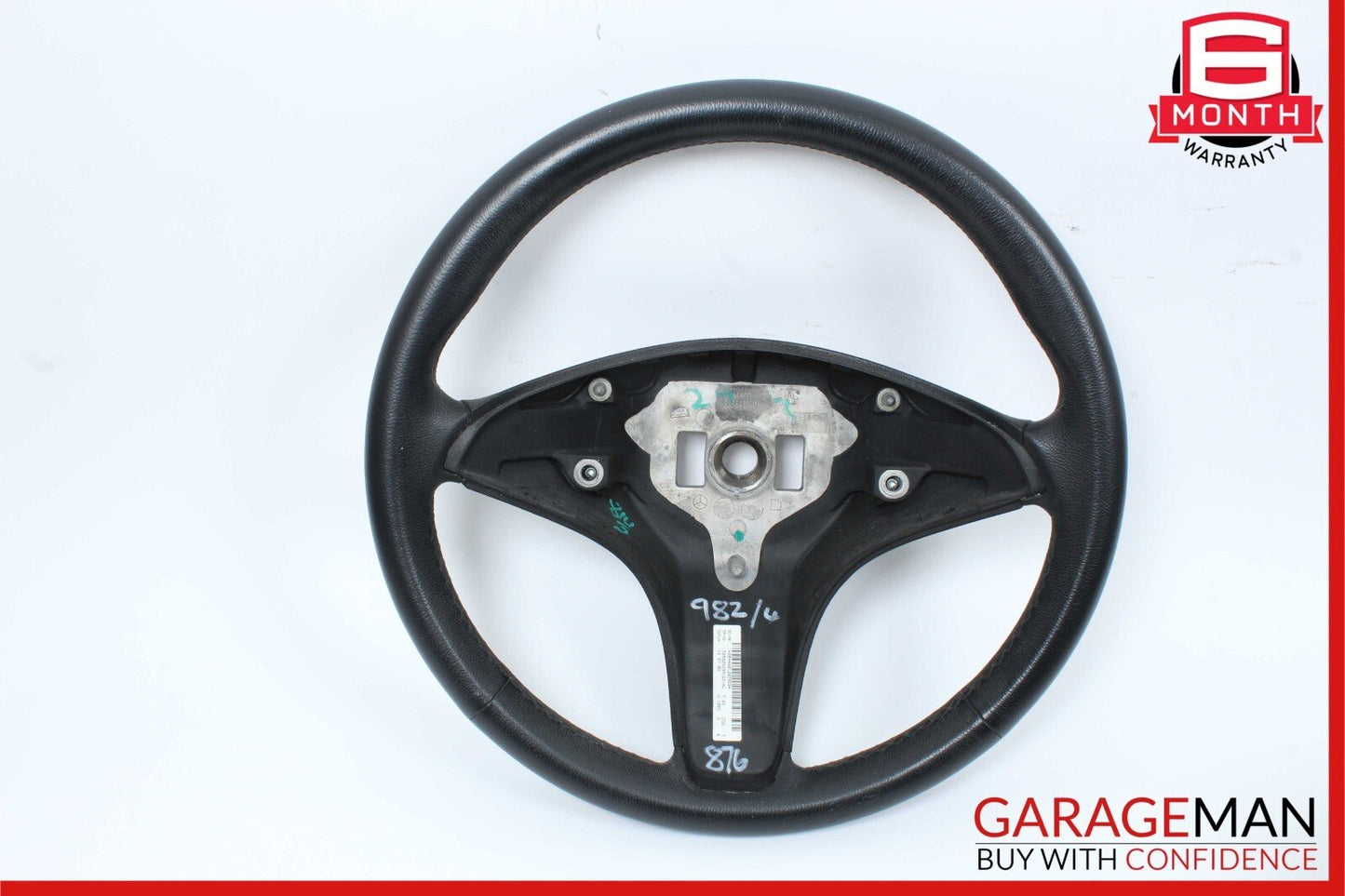 08-11 Mercedes W204 C350 3 Spoke Driver Steering Wheel Leather Black OEM