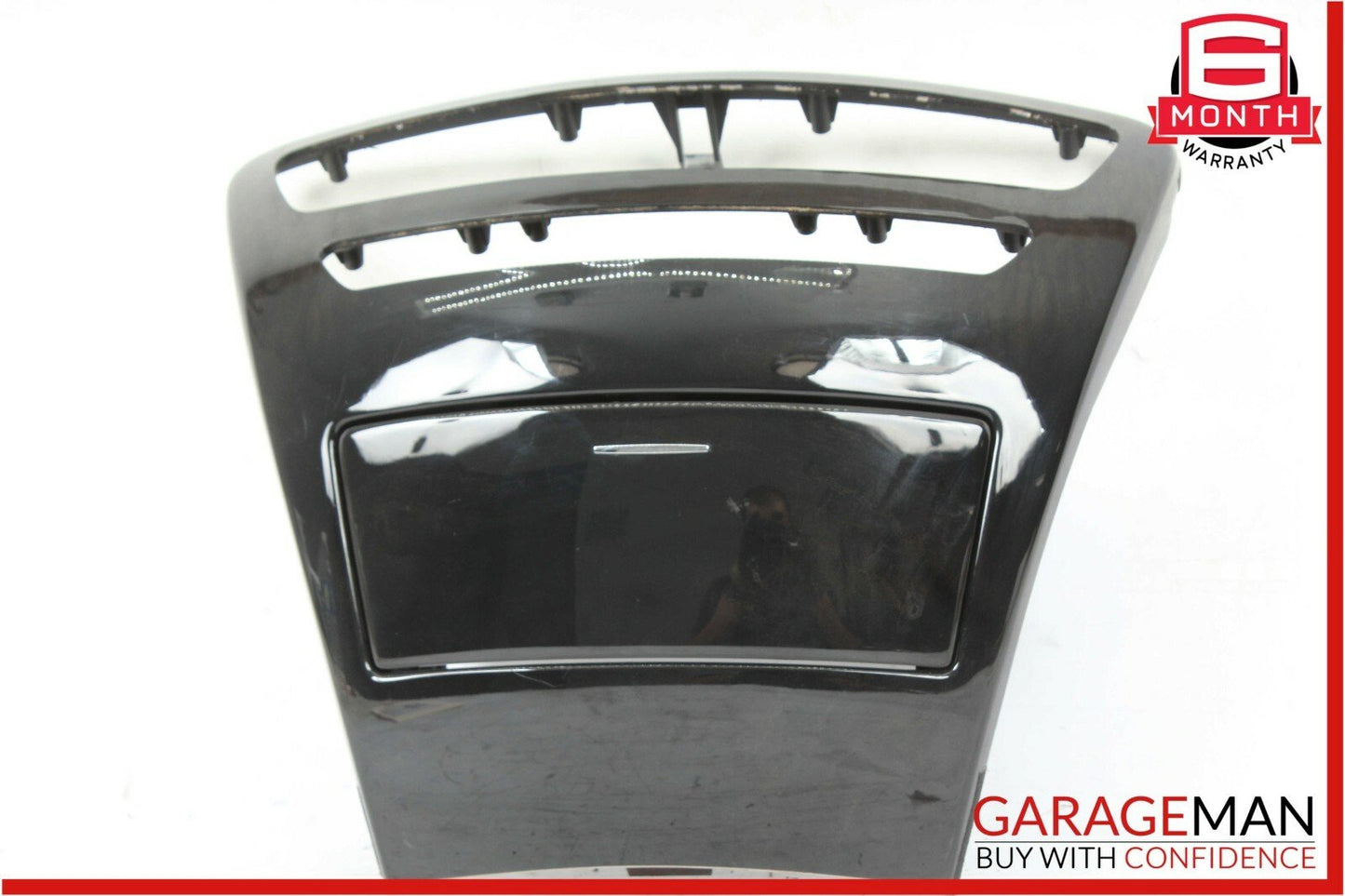 07-14 Mercedes W216 CL550 Center Console Comand Unit Radio Trim Bezel Dark Wood
