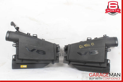 13-14 Mercedes X166 GL450 Air Intake Cleaner Box Left & Right Side Set of 2 OEM