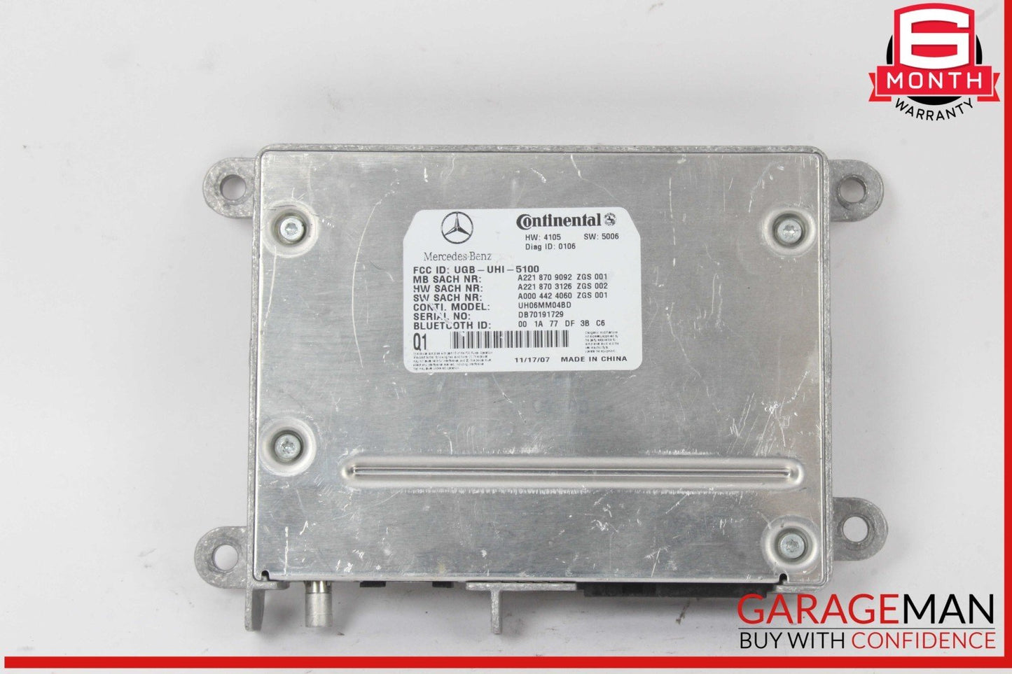 07-10 Mercedes W221 S550 CL550 Bluetooth Communication Module Unit OEM