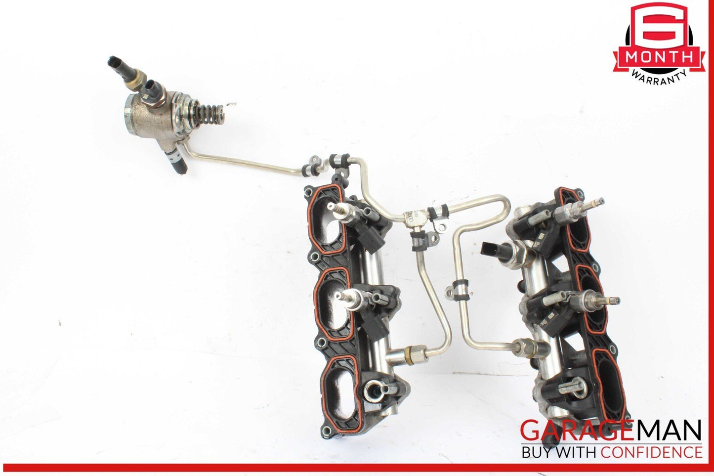 09-12 Audi Q5 Left and Right Lower Intake Manifold Fuel Rail w/ Injectors OEM