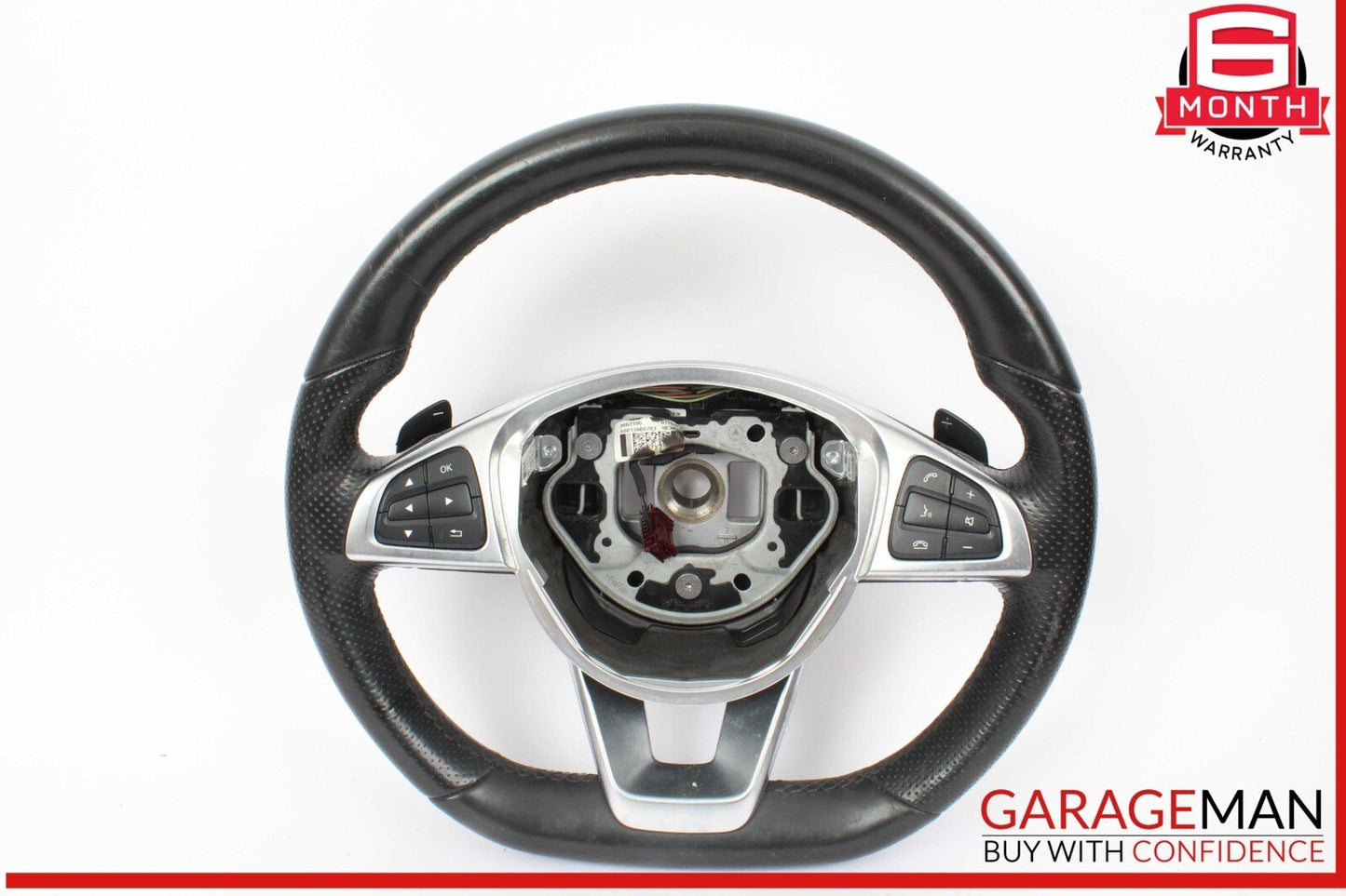 17-20 Mercedes R172 SLC300 Steering Wheel w/ Paddle Shifters Black OEM