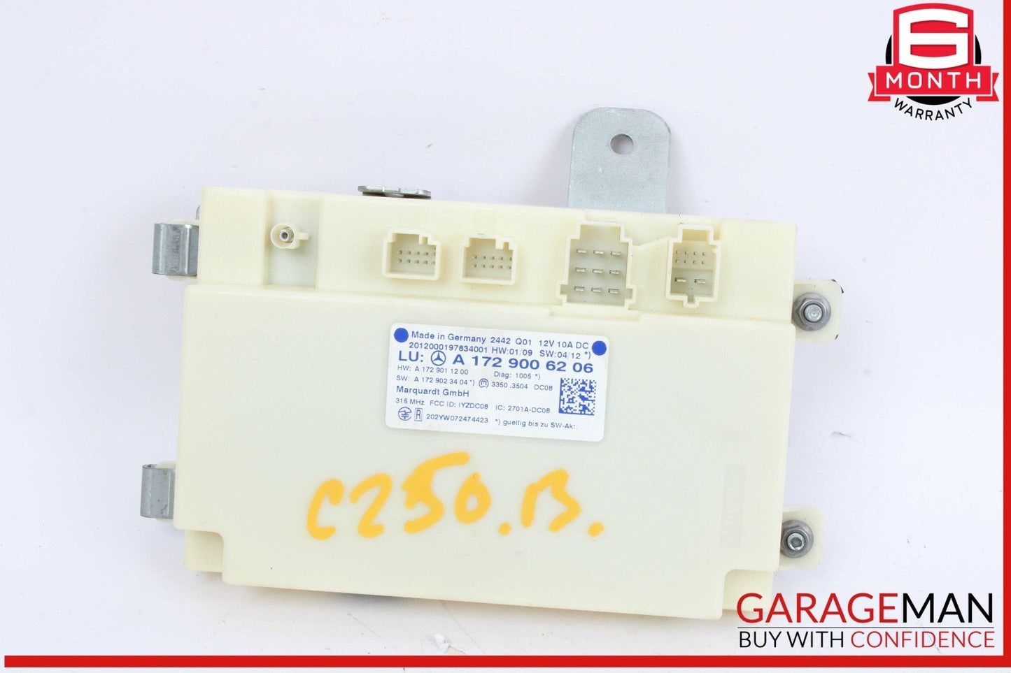 10-15 Mercedes W204 C250 CGI C300 Keyless Go Entry Control Module 1729006206 OEM