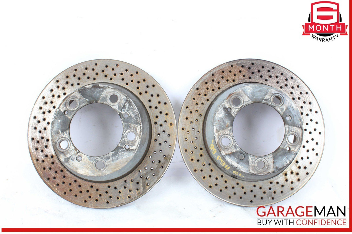 99-05 Porsche 911 996 Rear Left & Rear Right Side Brake Rotor Disc Set of 2 OEM