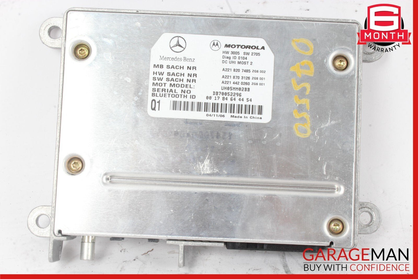 07-13 Mercedes W221 S550 CL550 Bluetooth Communication Controller Module OEM