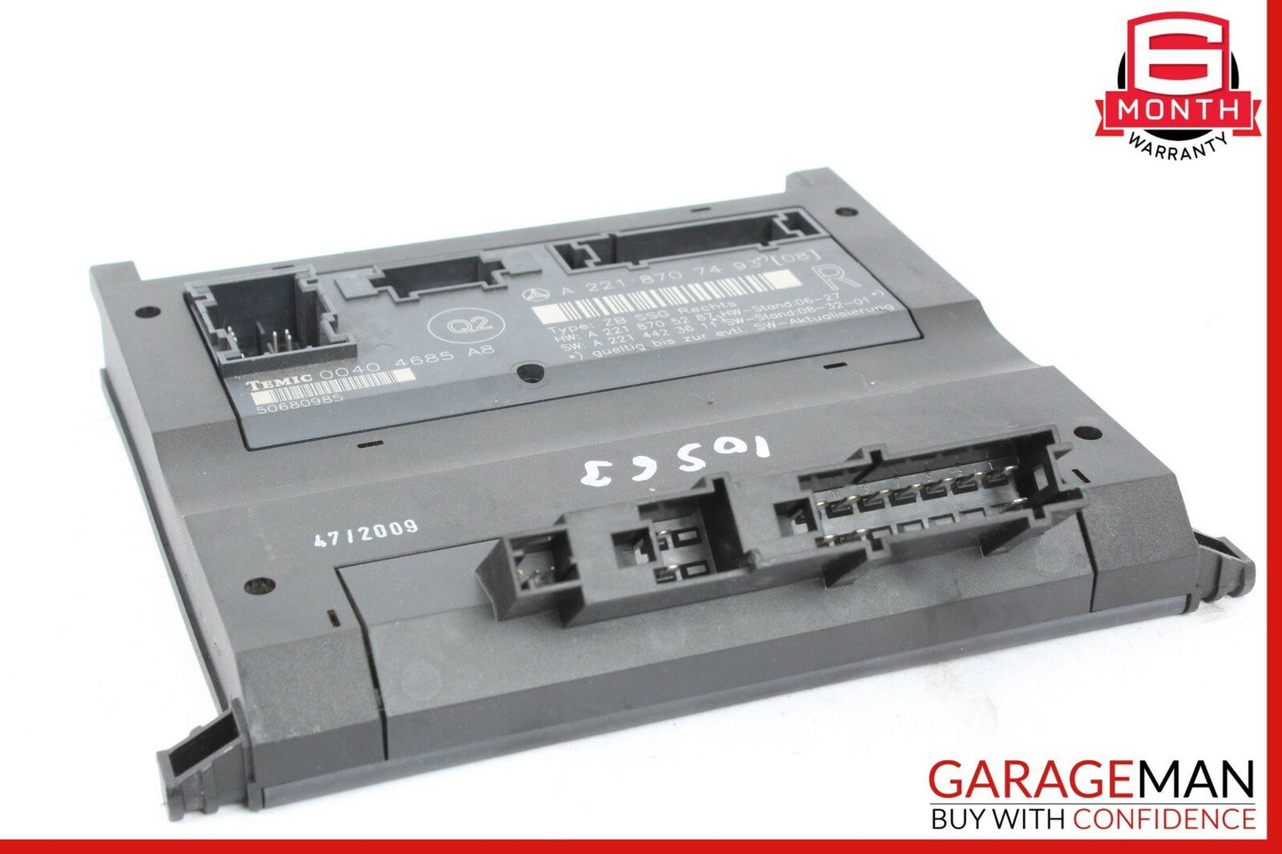 07-13 Mercedes W221 S550 S63 AMG Front Right Under Seat Control Module OEM