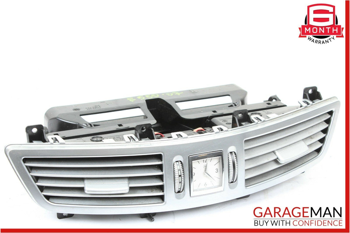07-13 Mercedes W221 S350 S550 Dashboard Center Dash A/C Air Vent Trim Clock OEM