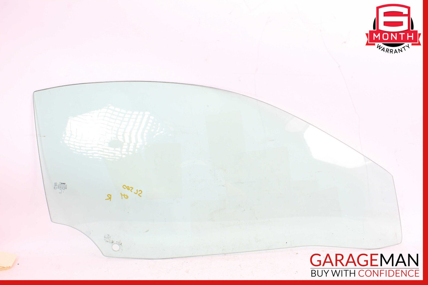 03-12 Mercedes R230 SL500 SL55 AMG Front Right Side Door Window Glass Clear